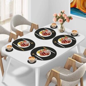 1 Pc Crochet Table Placemat - Black