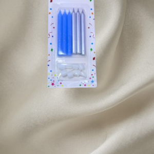 Blue & Silver Birthday Candles