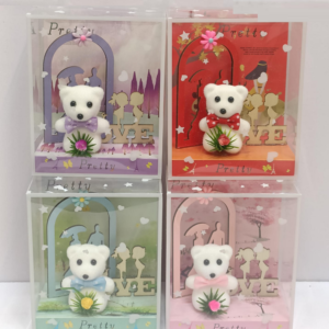 Couple Statue With Teddy - Valentine Gift