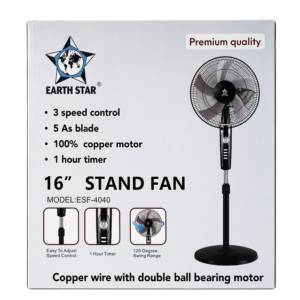 Earthstar 16 Inch  Stand Fan -  ESF-4040