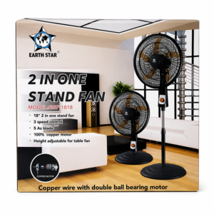 Earth Star 18 Inch 2 In 1 Stand Fan ESF-1818