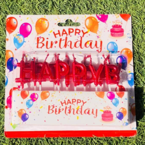 Happy Birthday Alphabets  Plain Candles