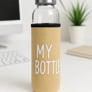 My Bottle Glass Water Bottle With Cover - 785-1