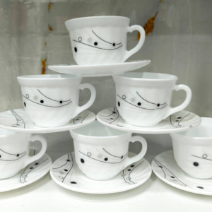 Tradewing 12 Pcs Round Cup & Saucer Set - 12A