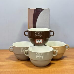 1 Pcs Ceramic Soup Bowl Cup
