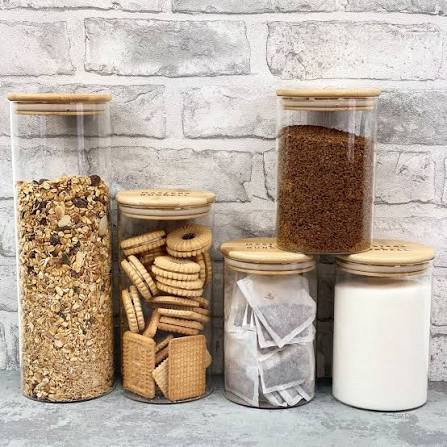 1 Pcs Glass Jar with Wood Lid - Image 3