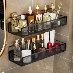 1 Pc Wall Mounted Bathroom Metal Rack - 32*13*10cm