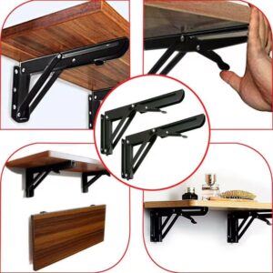 2 Pcs Folding Shelf Brackets 12 Inch