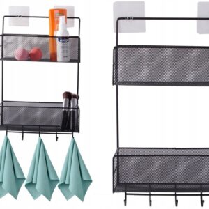2 Tier Hanging Bathroom Shelf With Hook