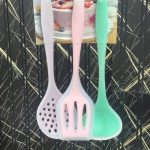 3 Pcs Silicone Cooking Spoon Set