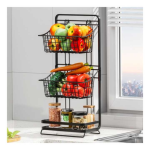 3-Tier Metal Fruit Basket Stand