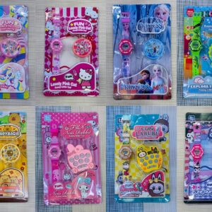 Cartoon Digital Kids Watch And Keychain