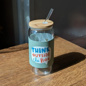 Can-Shaped Glass With lid & Straw - 785-11