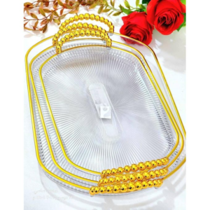 3 Pcs Acrylic Serving Tray - Oval 312-11
