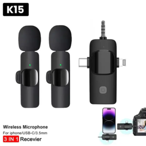 K15 3 in 1 Dual Wireless Microphone