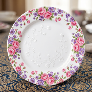 2 Pcs Plastic Flower Plate