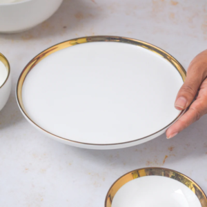 Ceramic Small Plate - Gold Design - 82-13