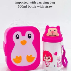 Penguin Design Lunch Box With WaterBottle