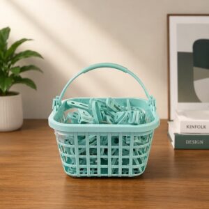 Clothes Pins with Storage Basket