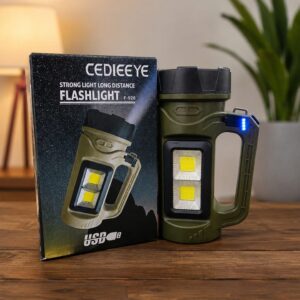 USB REC Solar Flashlight
